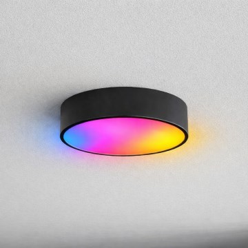 Brilagi - LED RGBW himmennettävä kylpyhuoneen kattovalaisin CLARE 2xE27/9W/230V 2700-6500K Ø 30 cm IP54 Wi-Fi musta