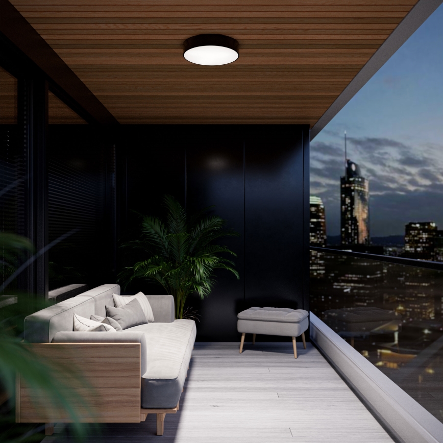 Brilagi - LED RGBW himmennettävä kylpyhuoneen kattovalaisin CLARE 2xE27/9W/230V 2700-6500K Ø 30 cm IP54 Wi-Fi musta