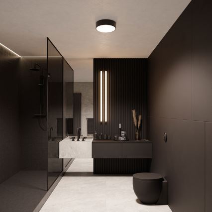 Brilagi - LED RGBW himmennettävä kylpyhuoneen kattovalaisin CLARE 2xE27/9W/230V 2700-6500K Ø 30 cm IP54 Wi-Fi musta