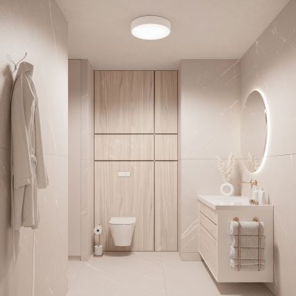 Brilagi - LED RGBW Himmennettävä kylpyhuoneen kattovalaisin CLARE 2xE27/9W/230V 2700–6500K halkaisija 30 cm IP54 Wi-Fi valkoinen