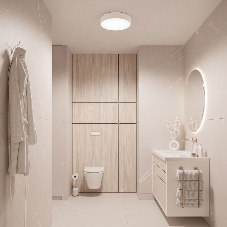 Brilagi - LED RGBW Himmennettävä kylpyhuoneen kattovalaisin CLARE 2xE27/9W/230V 2700–6500K halkaisija 30 cm IP54 Wi-Fi valkoinen