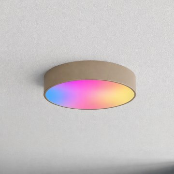 Brilagi - LED RGBW himmennettävä kylpyhuoneen kattovalaisin CLARE 3xE27/9W/230V 2700-6500K halkaisija 40 cm IP54 Wi-Fi beige