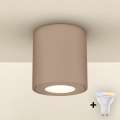 Brilagi - LED RGBW himmennettävä kylpyhuonevalaisin MIA 1xGU10/4,8W/230V 3000K 84x80 mm beige IP54 + kaukosäädin