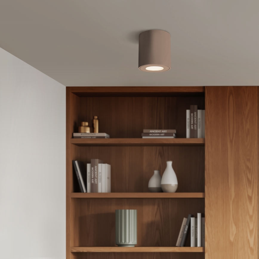 Brilagi - LED RGBW himmennettävä kylpyhuonevalaisin MIA 1xGU10/4,8W/230V 3000K 84x80 mm beige IP54 + kaukosäädin