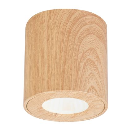 Brilagi - LED RGBW himmennettävä kylpyhuonevalaisin MIA 1xGU10/4,8W/230V 3000K 84x80 mm tammi-dekori IP44 + kaukosäädin