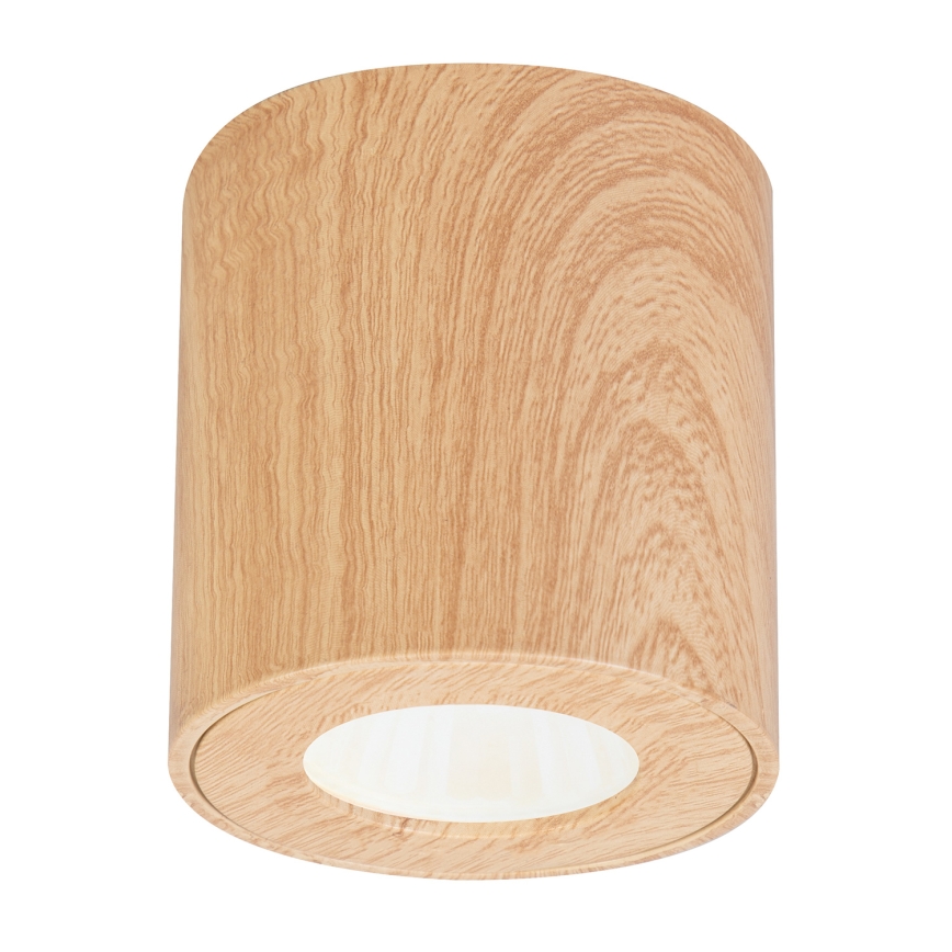 Brilagi - LED RGBW himmennettävä kylpyhuonevalaisin MIA 1xGU10/4,8W/230V 3000K 84x80 mm tammi-dekori IP44 + kaukosäädin