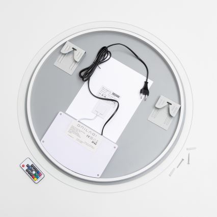 Brilagi - LED RGBW kylpyhuoneen lämmitettävä peili CLARA PRO LED/19W/230V Ø 60 cm IP44 CRI 90 himmennettävä + CCT + kaukosäädin