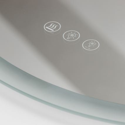 Brilagi - LED RGBW Lämmityksellä varustettu kylpyhuonepeili CLARA PRO LED/18,5W/230V halkaisija 60 cm IP44 CRI 90 himmennettävä + CCT