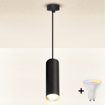 Brilagi - LED RGBW himmennettävä riippuvalaisin vaijerilla SELE 1xGU10/6W/230V 3000K musta/kulta + kaukosäädin