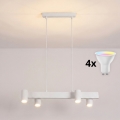 BRILAGI - LED RGBW himmennettävä riippuvalaisin vaijerilla SELE 4xGU10/6,5W/230V 2700-6500K valkoinen