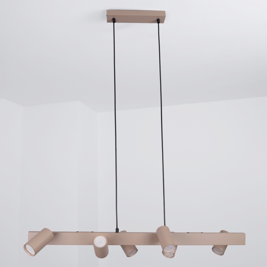 BRILAGI - LED RGBW himmennettävä riippuvalaisin kaapelilla SELE 6xGU10/6,5W/230V 2700-6500K beige + kaukosäädin