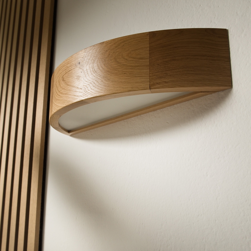 Brilagi - LED RGBW himmennettävä seinävalaisin CARVALHO 1xE27/9W/230V 2700-6500K Wi-Fi tammi