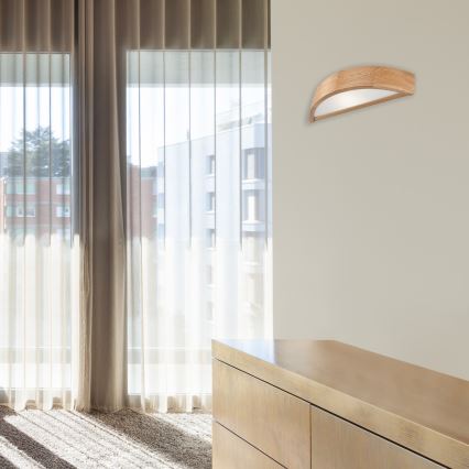Brilagi - LED RGBW himmennettävä seinävalaisin CARVALHO 1xE27/9W/230V 2700-6500K Wi-Fi tammi