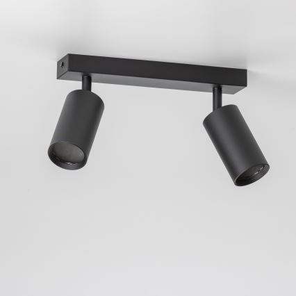 Brilagi - LED RGBW himmennettävä kohdevalaisin SELE 2xGU10/4,8W/230V 3000K musta + kaukosäädin