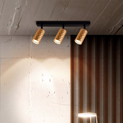 Brilagi - himmennettävä LED RGBW-kohdevalaisin SELE DIAMANT 3xGU10/6W/230V 3000K kullanvärinen + kaukosäädin