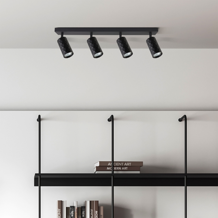 Brilagi - LED RGBW himmennettävä kohdevalaisin SELE DIAMANT 4xGU10/4,8W/230V 3000K musta + kaukosäädin