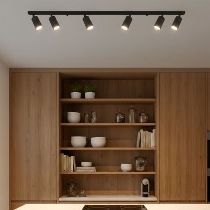 Brilagi - LED RGBW Himmennettävä kohdevalaisin SELE MODERN 6xGU10/6,5W/230V 2700-6500K Wi-Fi musta