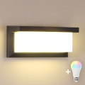 Brilagi - LED RGBW himmennettävä ulkoseinävalaisin BRICKY 1xE27/9W/230V 2700-6500K antrasiitti IP54