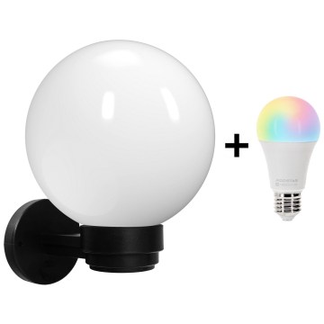 Brilagi - LED RGBW himmennettävä ulkoseinävalaisin HARBOR 1xE27/15W/230V 2700–6500K IP33 musta/valkoinen