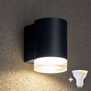 Brilagi - LED RGBW himmennettävä ulkoseinävalaisin MATERA 1xGU10/4,8W/230V 3000K IP54 antrasiitti + kaukosäädin
