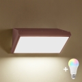Brilagi - LED RGBW himmennettävä ulkoseinävalaisin TRIANGLE 1xE27/9W/230V 2700-6500K IP65 ruskea
