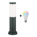 Brilagi - LED RGBW himmennettävä ulkovalaisin 1xE27/9W/230V 2700-6500K IP44 40 cm antrasiitti