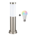 Brilagi - LED RGBW himmennettävä ulkovalaisin 1xE27/9W/230V 2700-6500K IP44 40 cm mattakromi