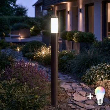 BRILAGI - LED RGBW himmennettävä ulkovalaisin ELIA 1xE27/6,5W/230V 2700-6500K IP44 Wi-Fi 100 cm antrasiitti