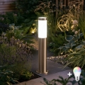BRILAGI - LED RGBW himmennettävä ulkovalaisin ELIA 1xE27/6,5W/230V 2700-6500K IP44 Wi-Fi 50 cm mattakromi