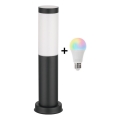 BRILAGI - LED RGBW himmennettävä ulkovalaisin NOVA 1xE27/12W/230V 2700-6500K IP44 40 cm musta