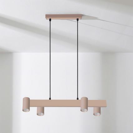BRILAGI - LED RGBW himennettävä riippuvalaisin kaapelilla SELE 4xGU10/6,5W/230V 2700-6500K beige