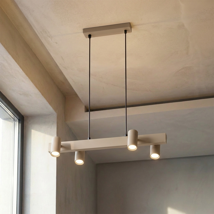 BRILAGI - LED RGBW himennettävä riippuvalaisin kaapelilla SELE 4xGU10/6,5W/230V 2700-6500K beige