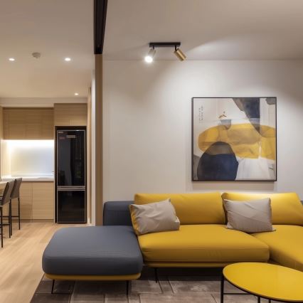 Brilagi - LED RGBW himmennettävä kohdevalaisin SELE GOLDEN 2xGU10/4,8W/230V 3000K musta/kultainen + kaukosäädin