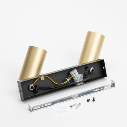 Brilagi - LED RGBW himmennettävä kohdevalaisin SELE GOLDEN 2xGU10/6W/230V 3000K musta/kultainen + kaukosäädin