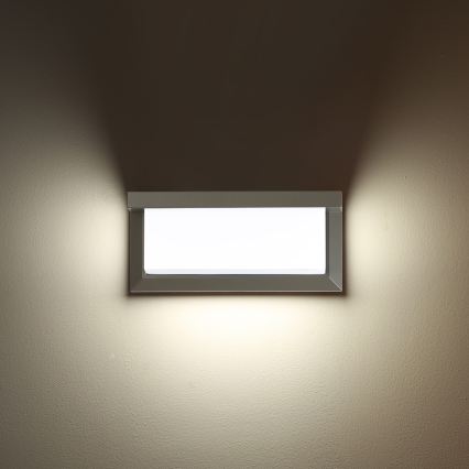 Brilagi - LED RGBW himmennettävä ulkoseinävalaisin BRICKY 1xE27/15W/230V 2700-6500K IP54 harmaa