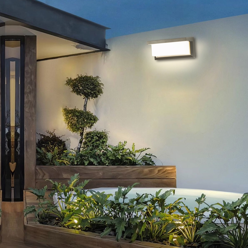 Brilagi - LED RGBW himmennettävä ulkoseinävalaisin BRICKY 1xE27/15W/230V 2700-6500K IP54 harmaa