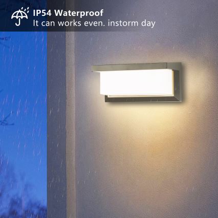 Brilagi - LED RGBW himmennettävä ulkoseinävalaisin BRICKY 1xE27/15W/230V 2700-6500K IP54 harmaa