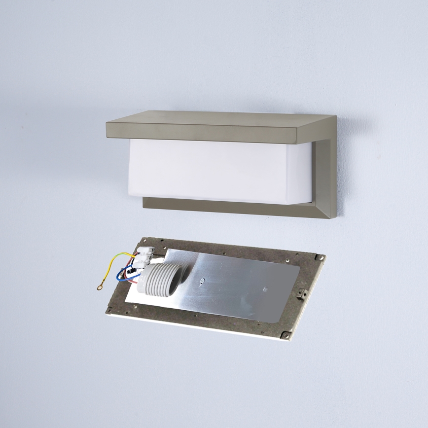 Brilagi - LED RGBW himmennettävä ulkoseinävalaisin BRICKY 1xE27/15W/230V 2700-6500K IP54 harmaa