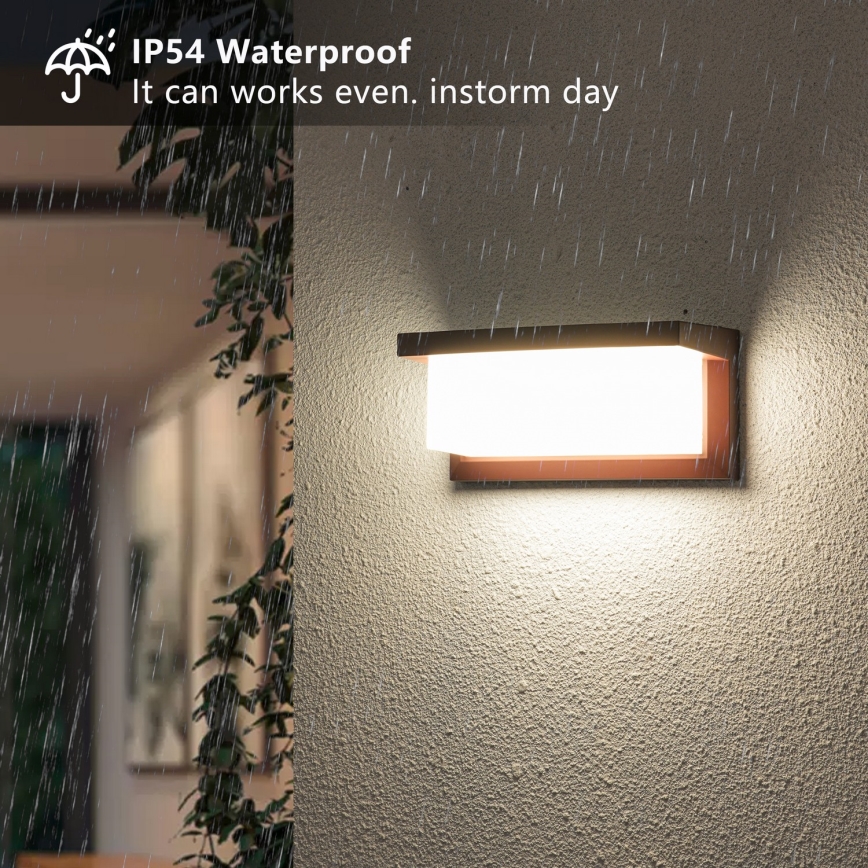 Brilagi - LED RGBW himmennettävä ulkoseinävalaisin BRICKY 1xE27/15W/230V 2700-6500K IP54 ruskea