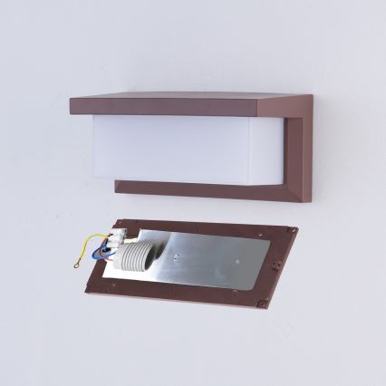 Brilagi - LED RGBW himmennettävä ulkoseinävalaisin BRICKY 1xE27/15W/230V 2700-6500K IP54 ruskea