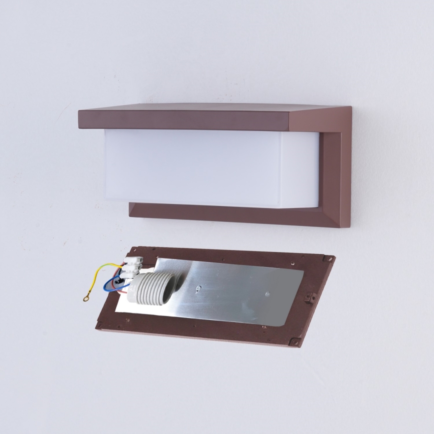 Brilagi - LED RGBW himmennettävä ulkoseinävalaisin BRICKY 1xE27/15W/230V 2700-6500K IP54 ruskea