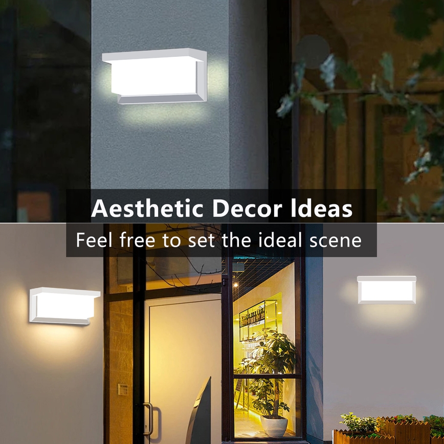 Brilagi - LED RGBW himmennettävä ulkoseinävalaisin BRICKY 1xE27/15W/230V 2700-6500K IP54 valkoinen