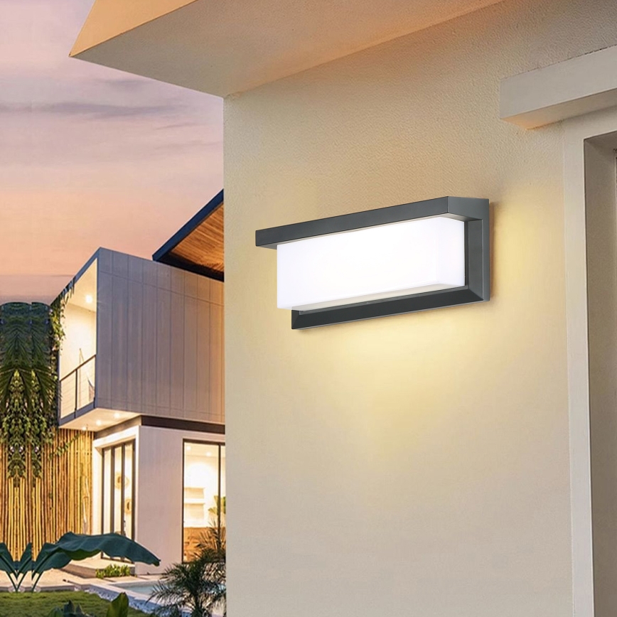 Brilagi - LED RGBW himmennettävä ulkoseinävalaisin BRICKY 1xE27/9W/230V 2700-6500K antrasiitti IP54