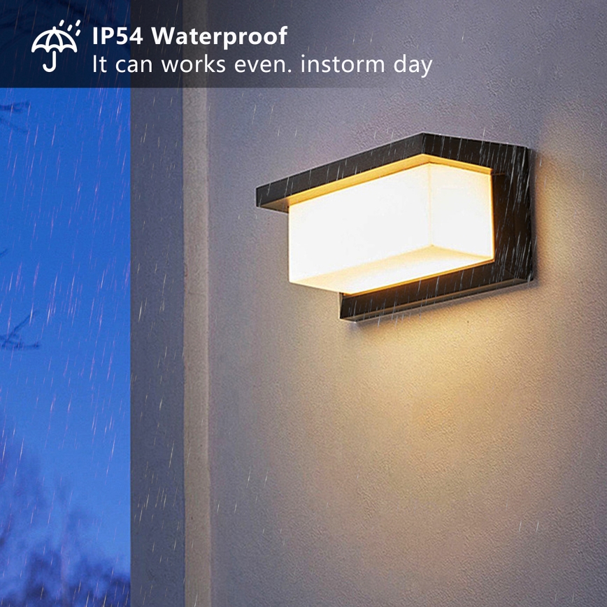 Brilagi - LED RGBW himmennettävä ulkoseinävalaisin BRICKY 1xE27/9W/230V 2700-6500K IP54 musta