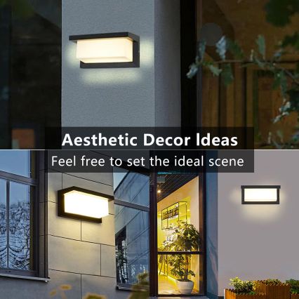 Brilagi - LED RGBW himmennettävä ulkoseinävalaisin BRICKY 1xE27/9W/230V 2700-6500K IP54 musta
