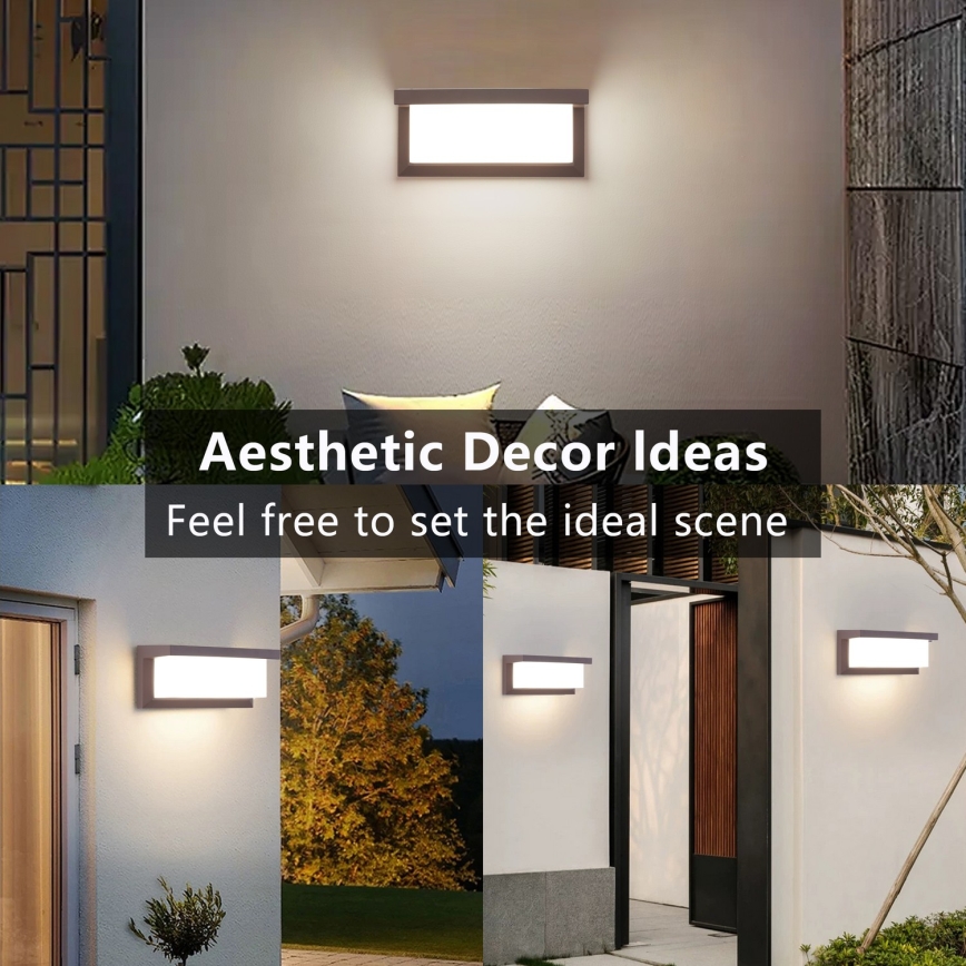 Brilagi - LED RGBW himmennettävä ulkoseinävalaisin BRICKY 1xE27/9W/230V 2700-6500K IP54 ruskea