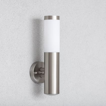 BRILAGI - LED RGBW himmennettävä ulkoseinävalaisin ELIA 1xE27/6,5W/230V 2700-6500K IP44 Wi-Fi mattakromi