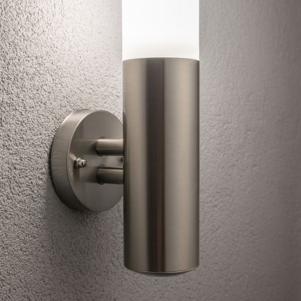 BRILAGI - LED RGBW himmennettävä ulkoseinävalaisin ELIA 1xE27/6,5W/230V 2700-6500K IP44 Wi-Fi mattakromi