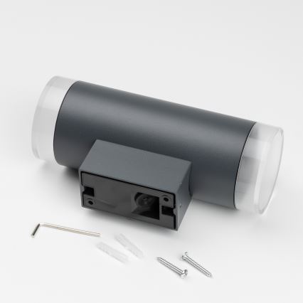 Brilagi - LED RGBW himmennettävä ulkoseinävalaisin MATERA 2xGU10/4,8W/230V 3000K IP54 antrasiitti + kaukosäädin