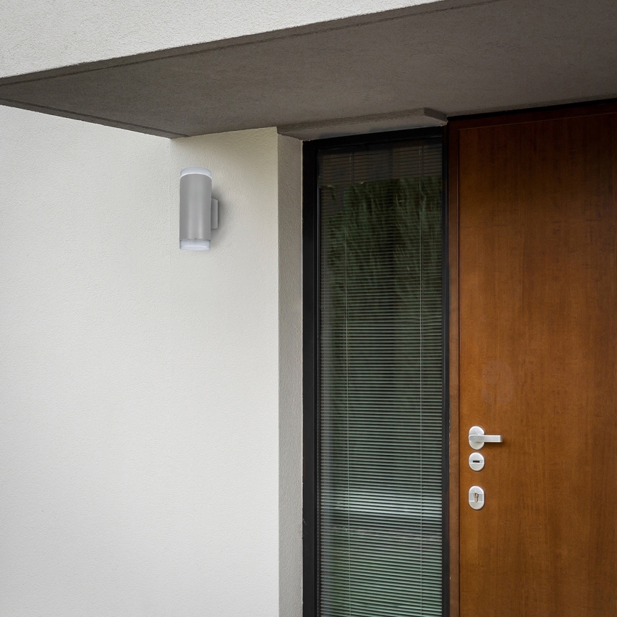 Brilagi - LED RGBW himmennettävä ulkoseinävalaisin MATERA 2xGU10/4,8W/230V 3000K IP54 harmaa + kauko-ohjain